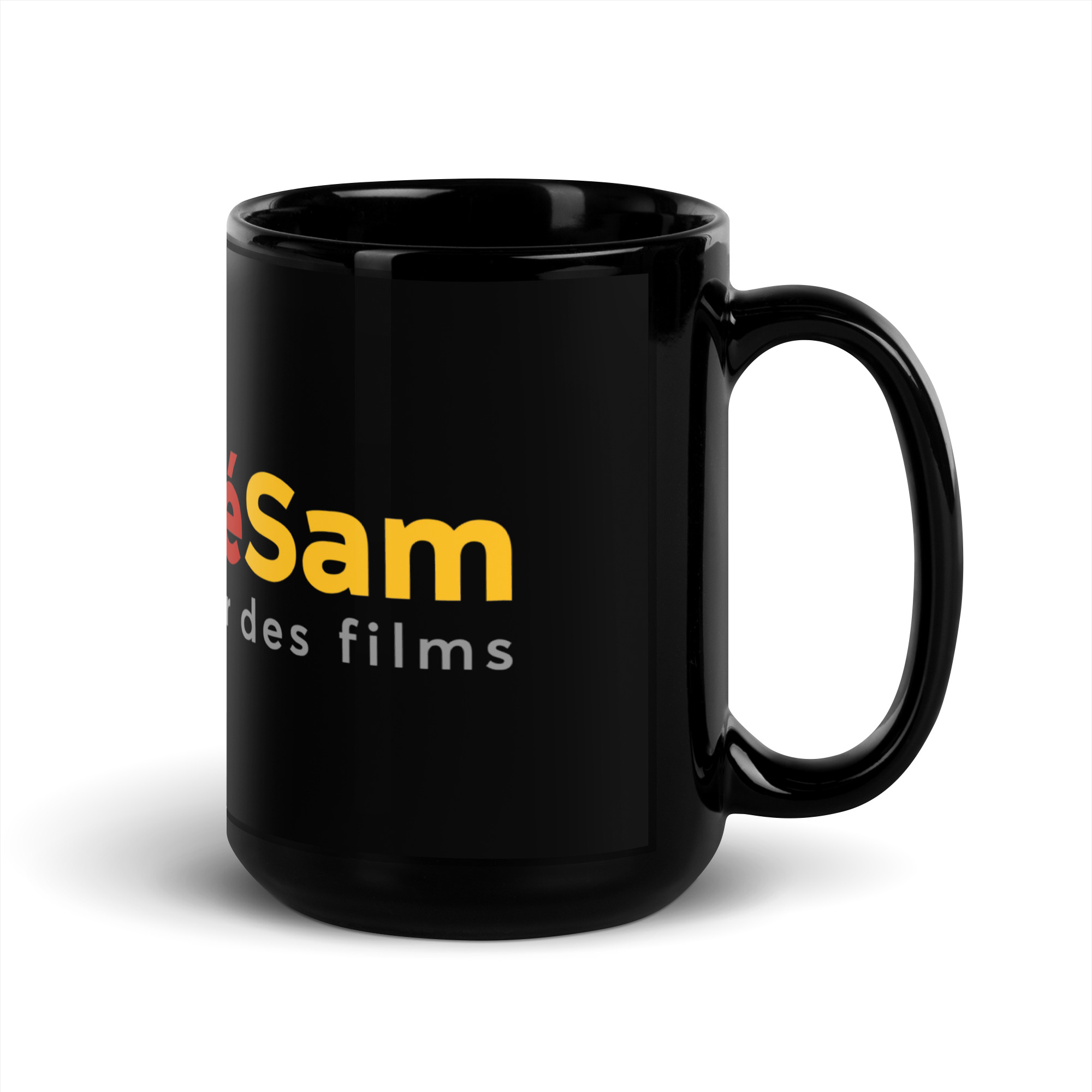 Mug brillant noir CinéSam – Image 4